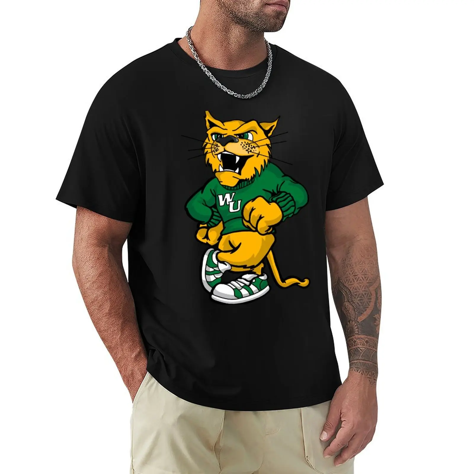 Wiley D. Wildcat (Wilmington University) (3) T-Shirt Casual Graphic Print Tee