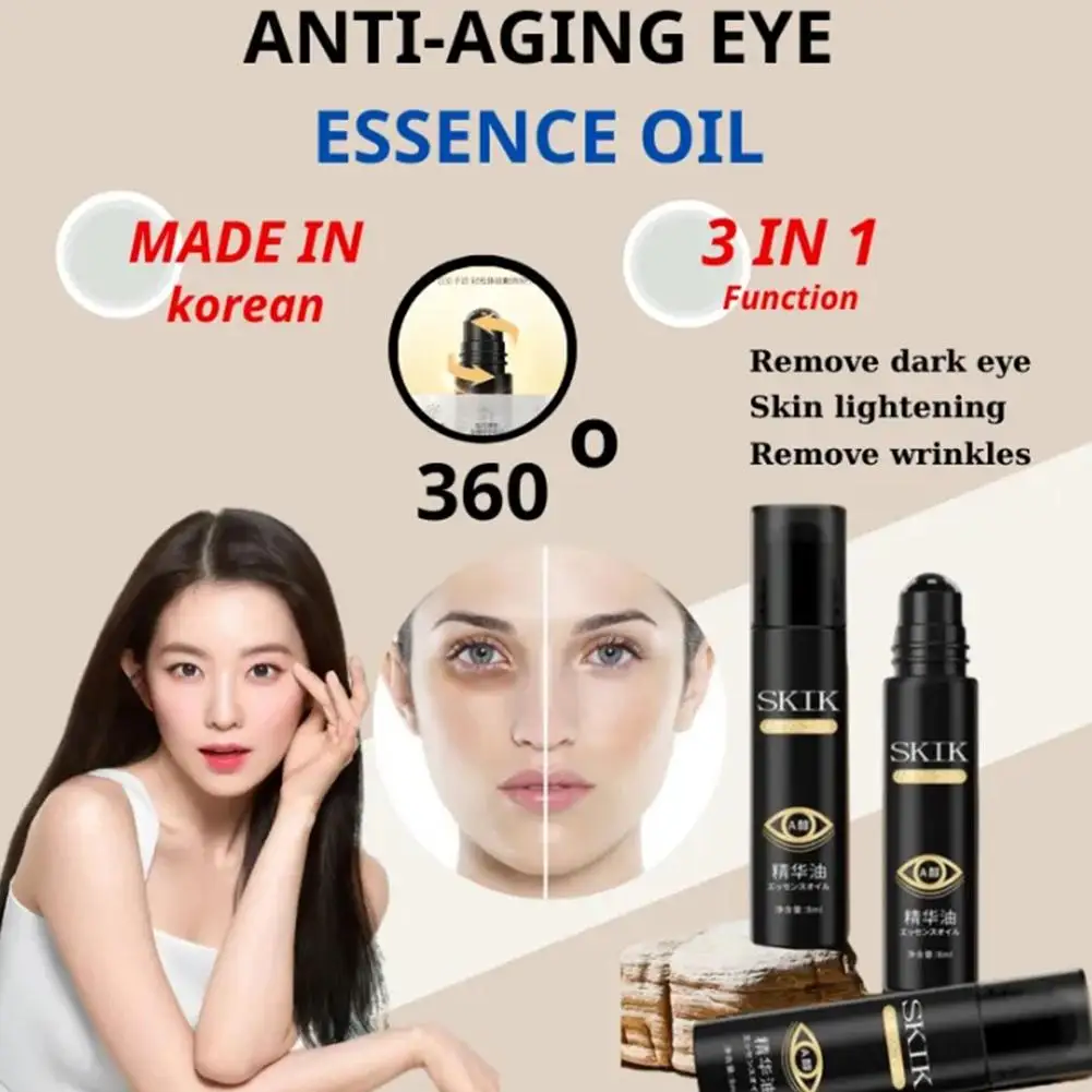 Anti-Wrinkle Eye Serum Oil Squalane Lifts Tightens Fine Eye Puffiness Remove Eyes Circles Lightens Dark Area Lines A6S3