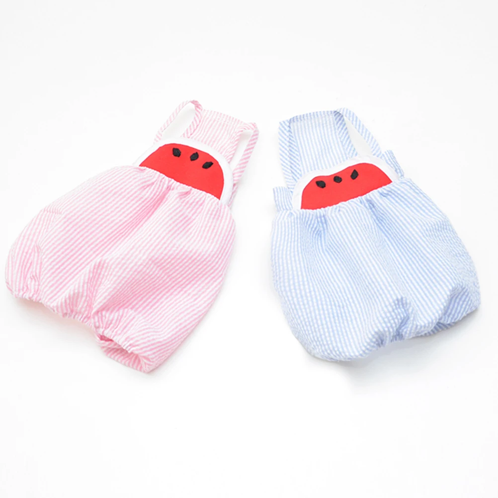

Dog Watermelon Suspender Pants Fashion Clothes for Small Dogs Raincoat Pet Dress