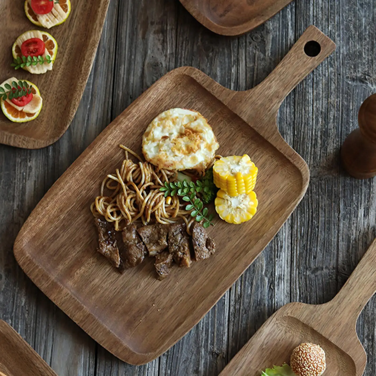Serving Tray Tableware Creative Bread Board Dinner Plate Portable Snack Plate for Festival Farmhouse Dining Room Wedding Kitchen
