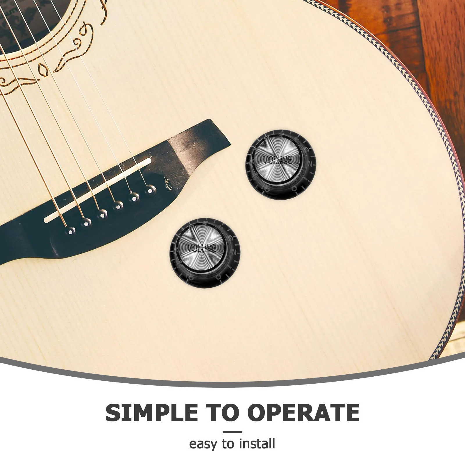 

3Pcs Volume Knob Caps for Electric Guitar Black ABS Replacement Control Knobs for Tone and Volume Fit Standard Potentiometer