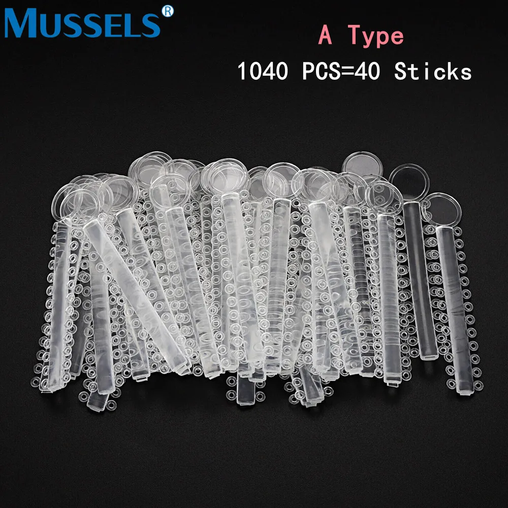 1040Pcs/40Sticks Dental Orthodontic Ligature Ties Elastic Rubber Bands Ring For Teeth Braces Brackets Dentist Treatment Ligating