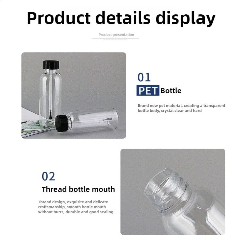 10/5 個 5 ミリリットル/10 ミリリットル/30 ミリリットルプラスチック詰め替え瓶マニキュアボトルタッチアップ収納ポットブラシキャップ付き Diy 工芸品容器