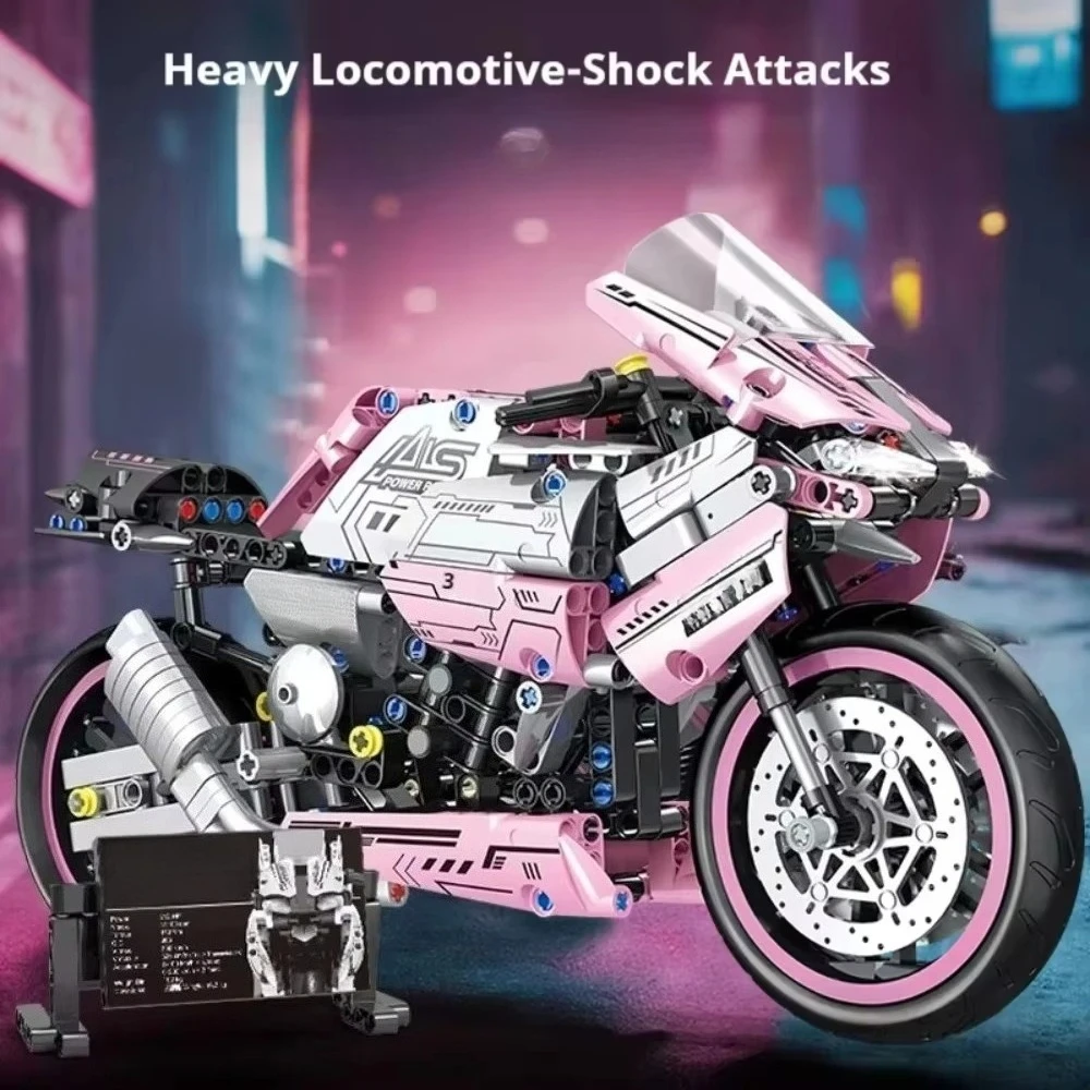 

New hot Professional motorcycle assembly kit assembled building blocks DIY challenge birthday gift for young boys