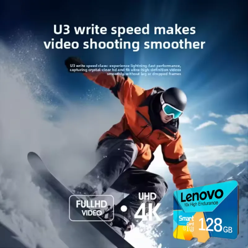 Lenovo High-Speed Micro SD Card 1TB 512GB 256GB TF Memory Card Class10 U3 4K High Speed for Dash Cam Security Camera Drone Phone