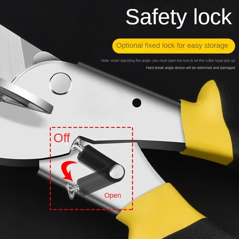 Multi Angle Miter Shear Cutter Adjustable 45-135 Degree Scissors with Blades Hand Cutting Tools For Miter Jobs and DIY Projects