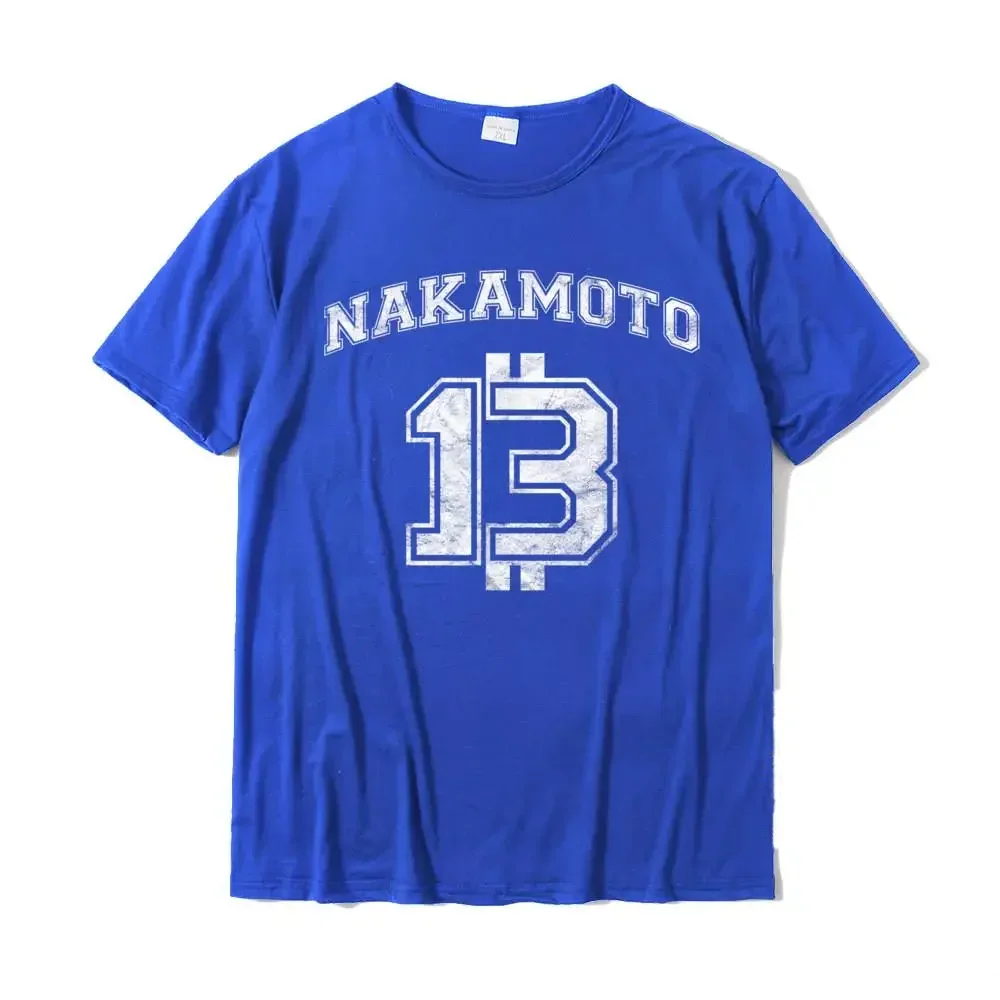 Satoshi Nakamoto Bitcoin Logo College Team Style Distressed Men T-Shirt Tops T Shirt Oversized Unique Cotton Men T Shirts Casual