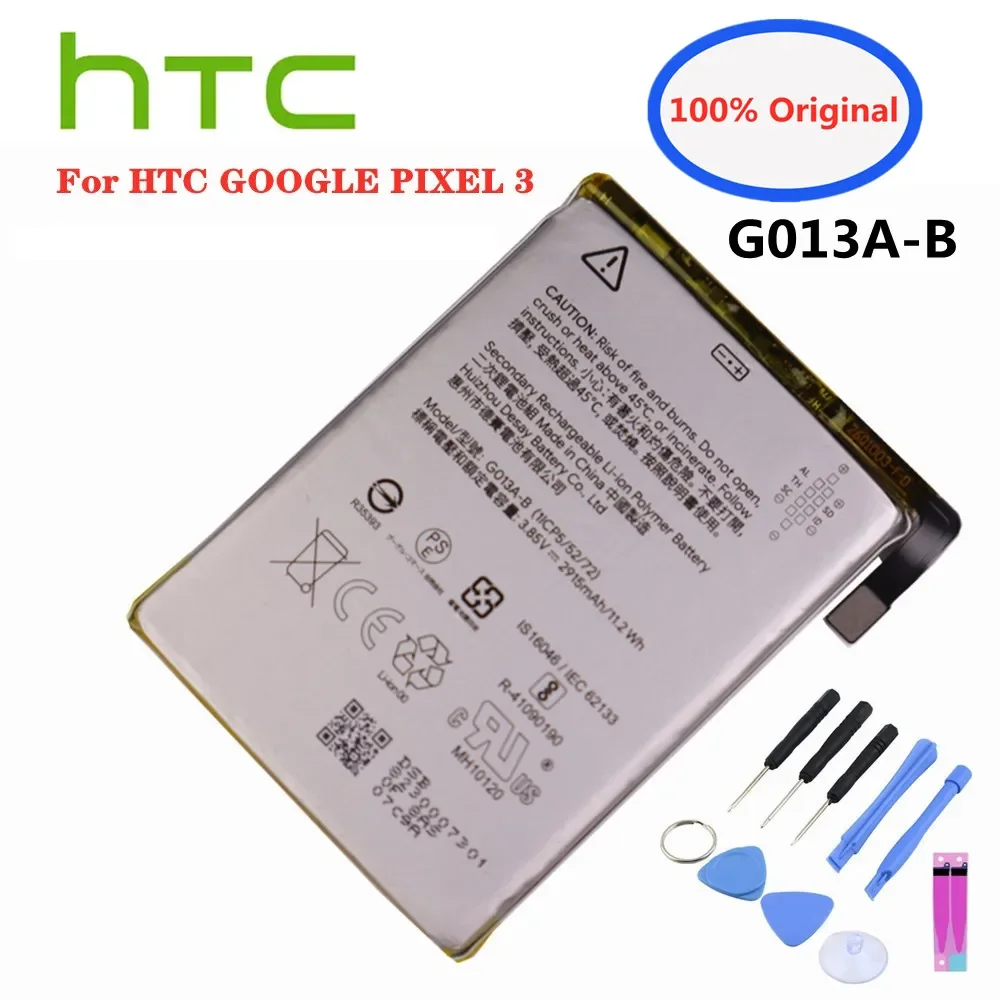 

2915mAh G013A-B Original Battery For HTC GOOGLE PIXEL 3 G013B G013A PIXEL3 Phone Battery Bateria Batteries Deliver Fast