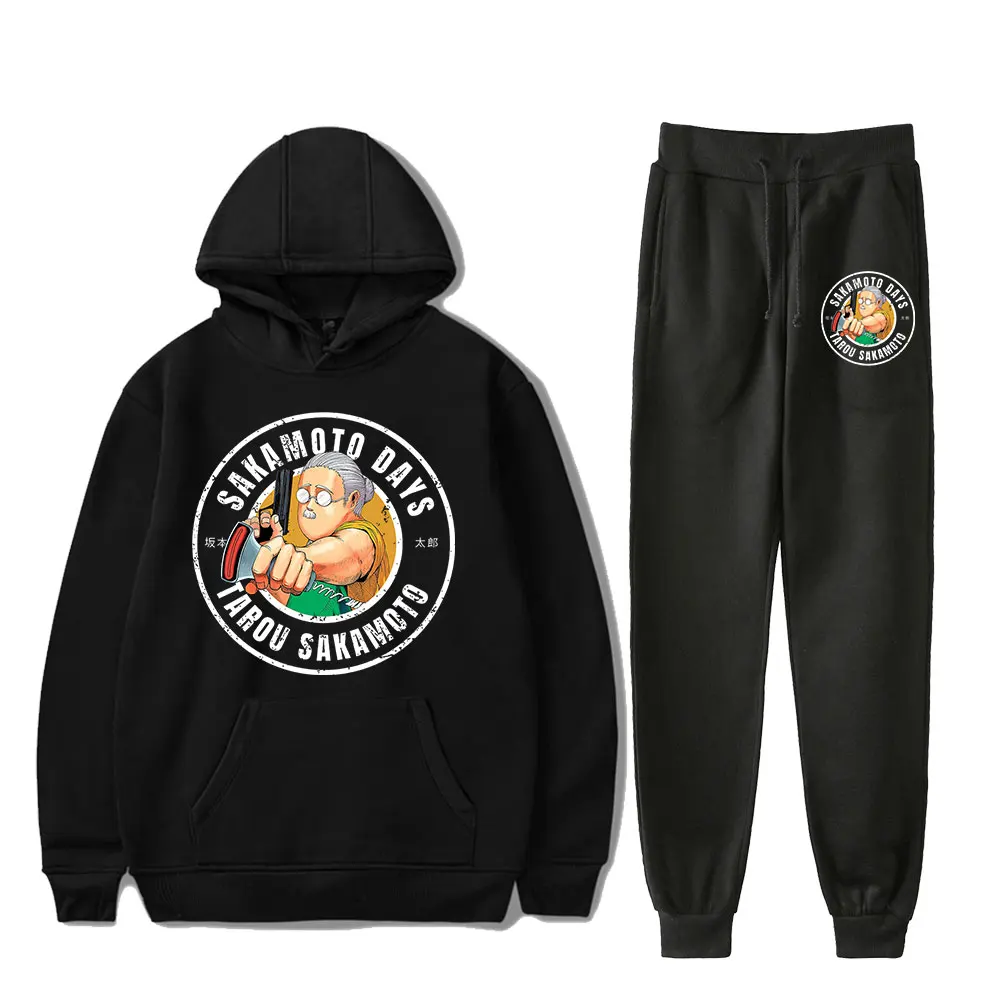 

Anime Sakamoto Days Taro Sakamoto Vintage 90s PULLOVER Fashion Hoodies Set Men Women Hoodies Pants Two-Piece Sports Pullover