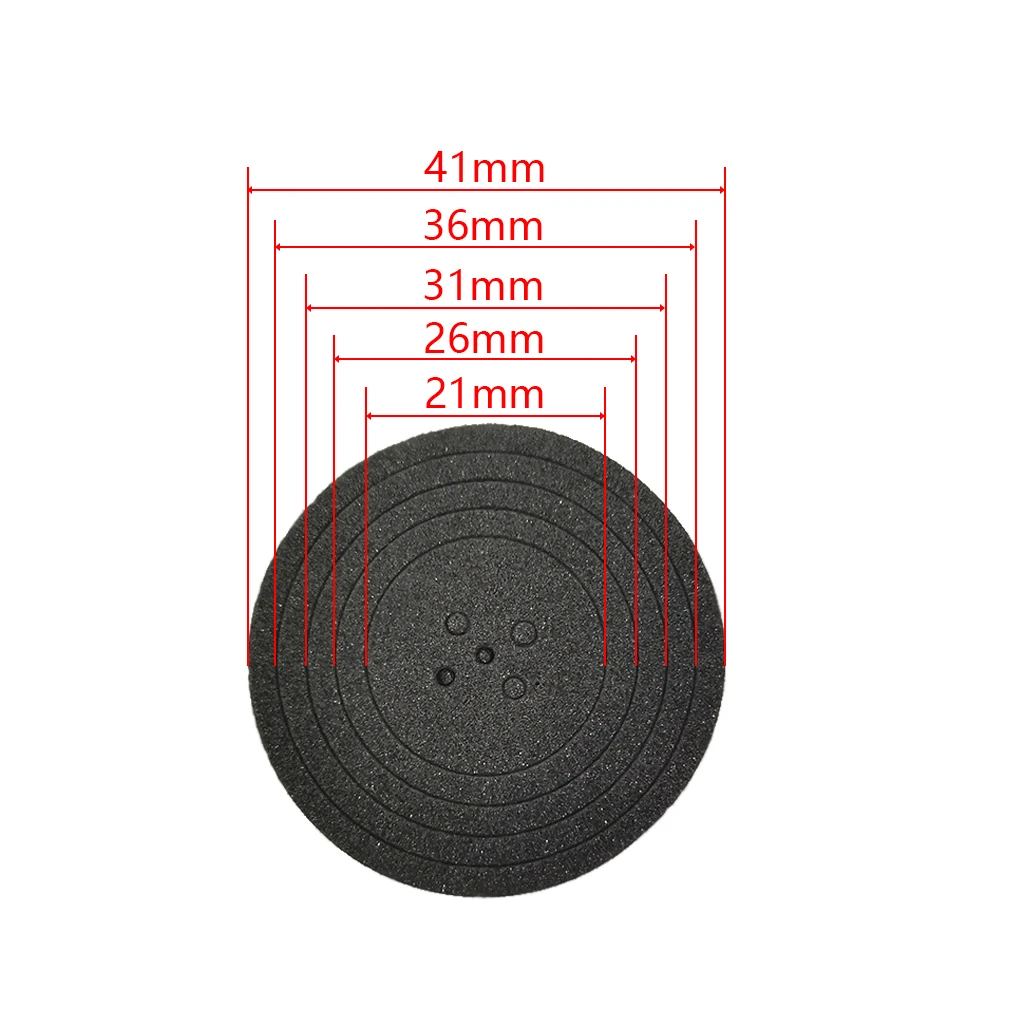 64Pcs Black Foam Gaskets 21mm/26mm/31mm/36mm/41mm Diameter EVA Ring Protective Pad for Coin Capsules (Capsules Not Included)