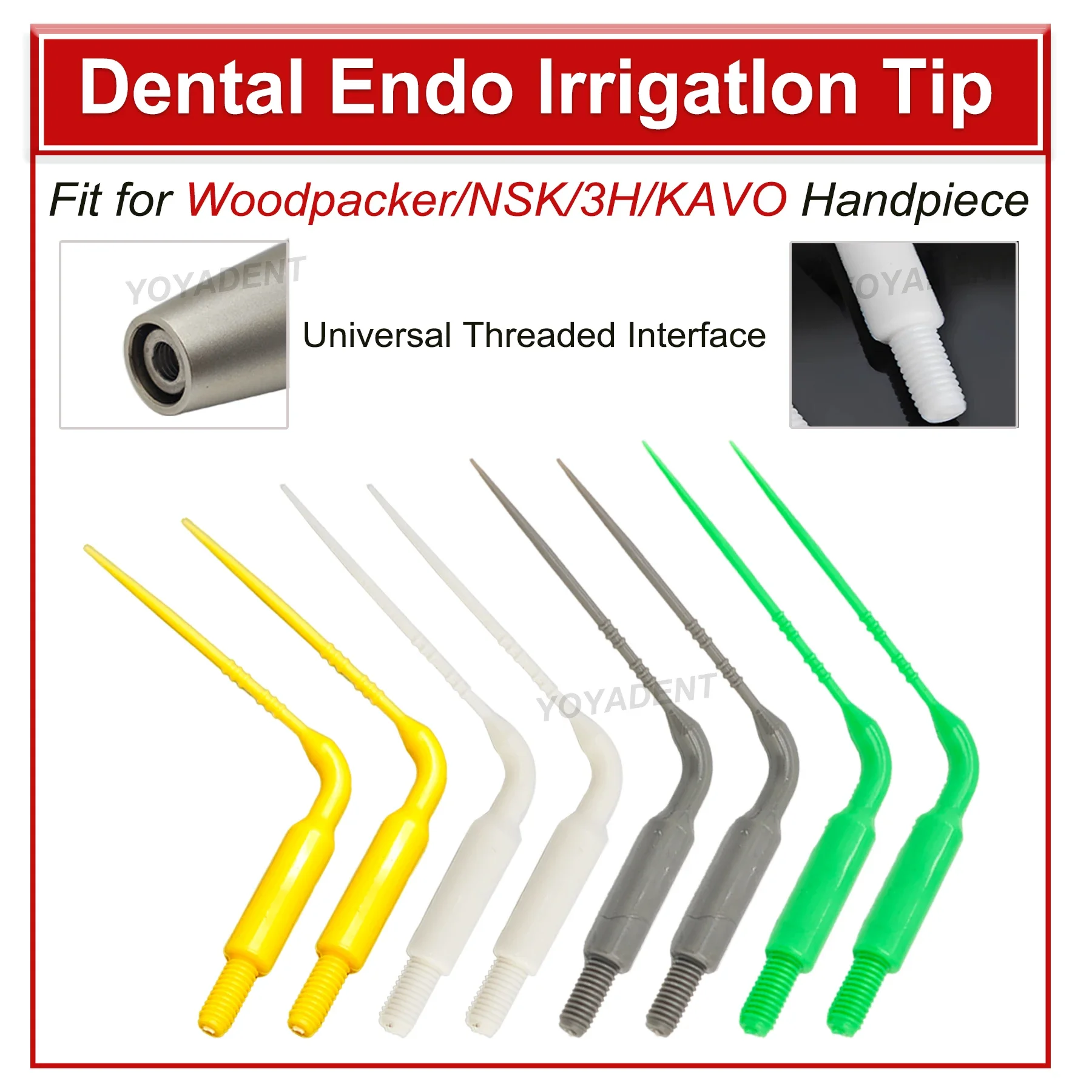 Dental Sonic Powered Irrigation Tips Fit VDW EDDY NSK KAVO Air Scaler Handpiece Endo Root Canal Therapy Plastic Material