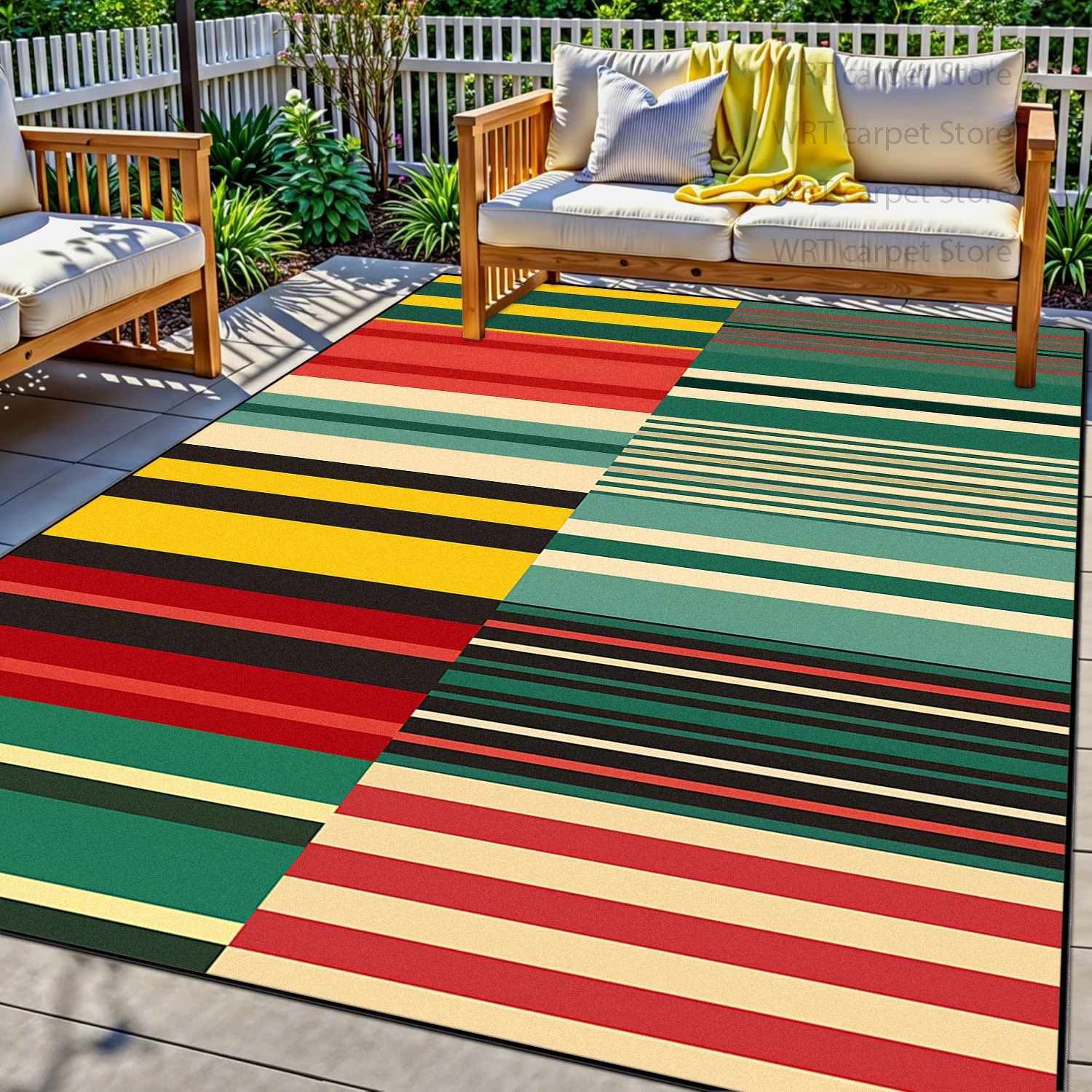 Geometric Color Block Splice Outdoor Rugs Decoration Home Ins Bedroom Living Room Carpet Machine Washable Soft Foot Mat Non-slip
