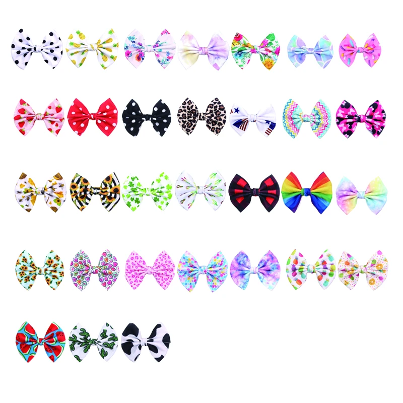

10pcs/Lot Fashion 5"Bow With/Without Clips for Girls Women Festival Party Daily DIY Hair Accessories Gifts