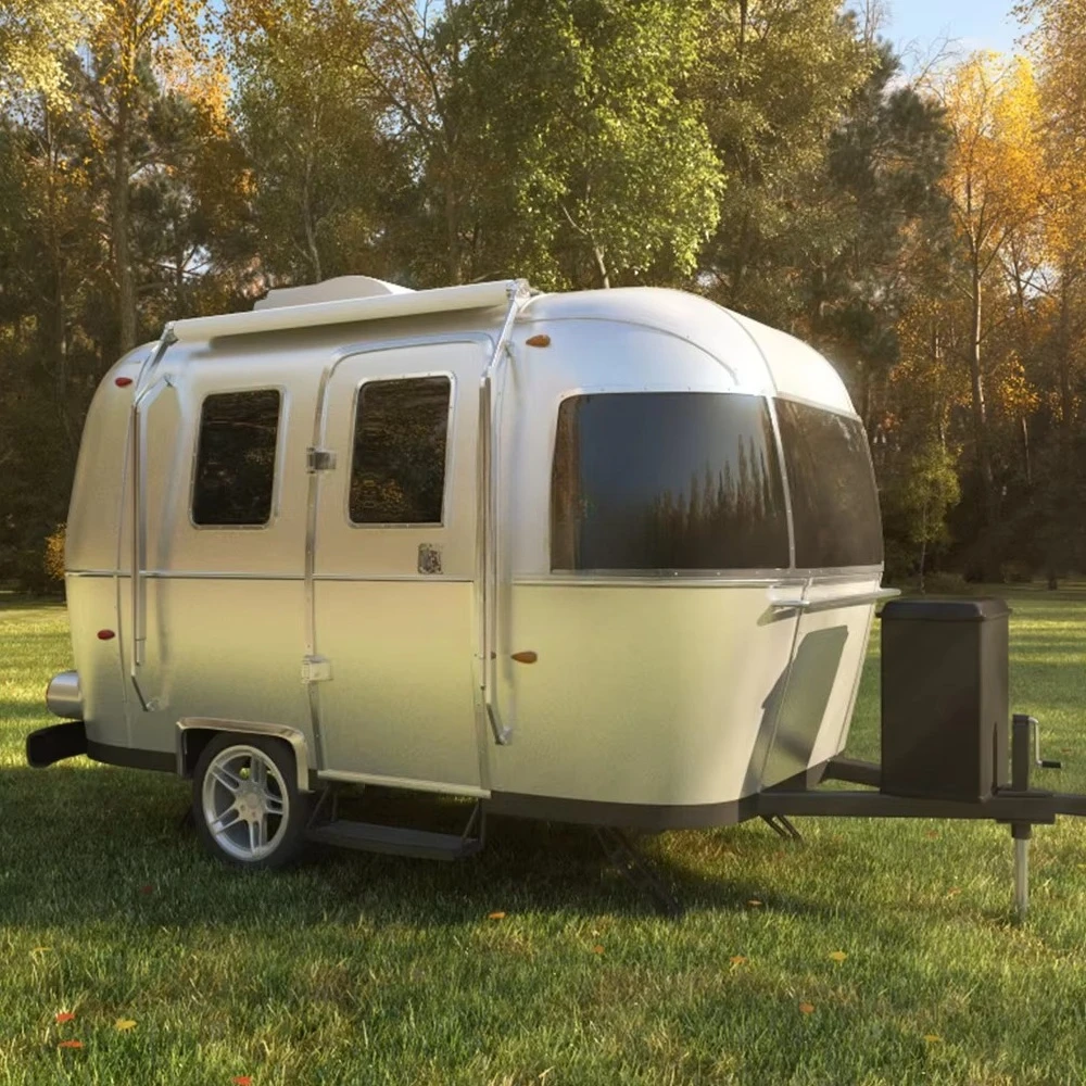 Luxury Interior Travel Trailer Camping Trailers Off Road Stainless Steel Caravan RV Customized Sturdy Construction For Road Trip