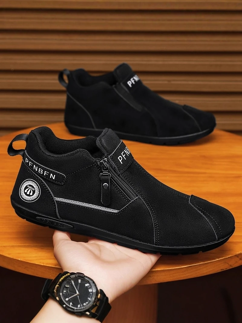 Men's Casual Slip-On Shoes Soft Bottom Labor Protection Bean Shoes Fall 2026 New Style Fashionable Single Shoes for Youth