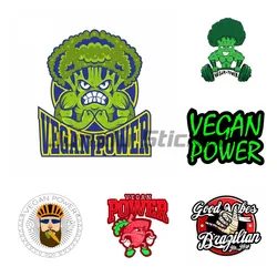 Vegan Power Graphics Funny Car Stickers Waterproof Vinyl Decals Occlusion Scratch Car Assessoires Decor