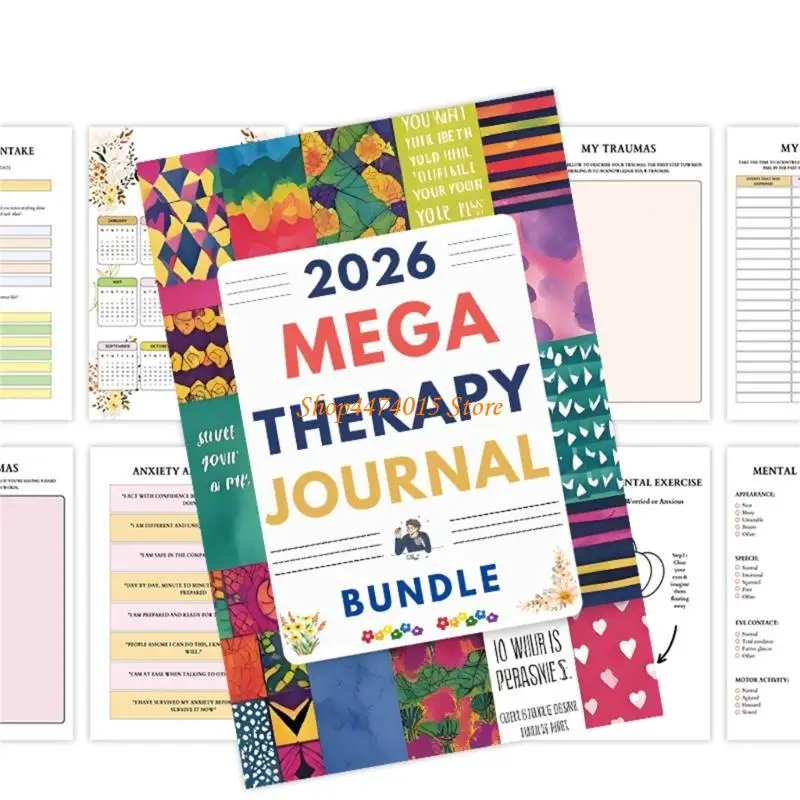 K1AAメンタルウェルネスガイド付きノートブックジャーナル感情的なウェルネスプランナー感情的健康ガイド付きワークブック