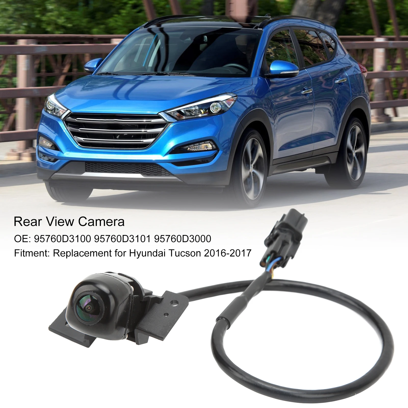 Car Rear View Camera Backup Reverse Parking 95760D3100 For Hyundai Tucson 2016‑2017