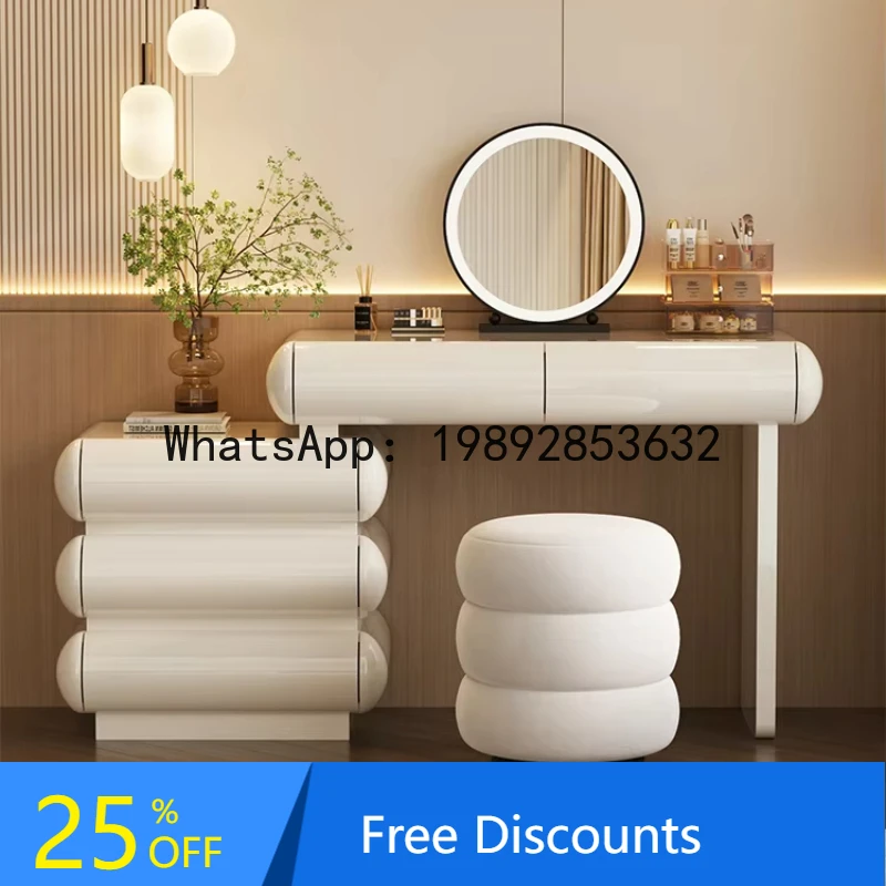 

dresser bedside table chest cabinet integrated bedroom modern simple solid wood makeup table