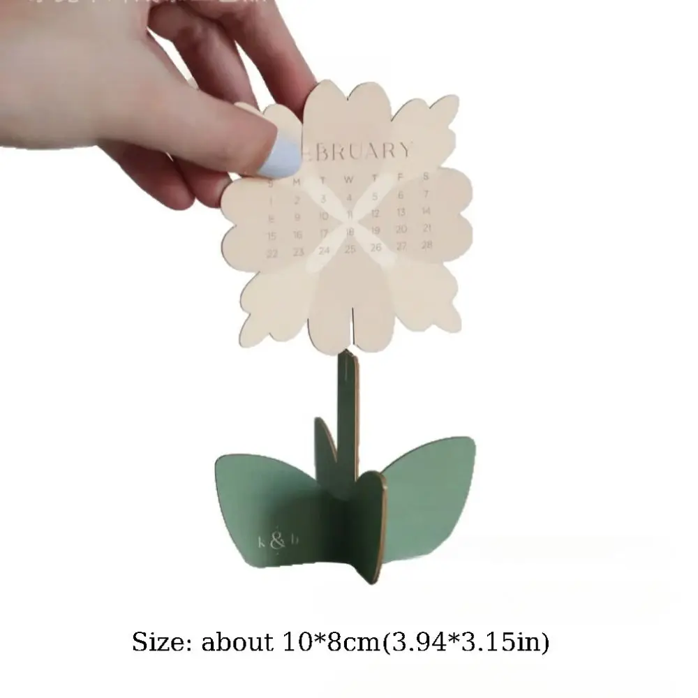 Nuovo Mini 2026 Calendario da tavolo Fiore portatile Puzzle Calendario Programma Mark Pianificatore Accessori da scrivania per ufficio