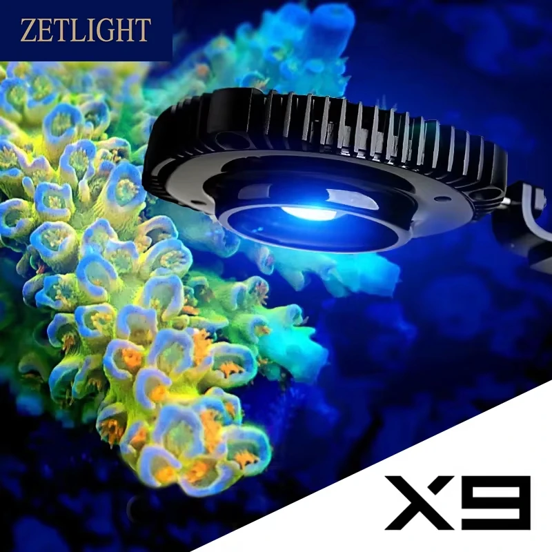 ZETLIGHT X9 96 Вт переменного тока 110-240 В Рифовый светильник Bluetooth и Wi-Fi RGB Регулируемые цветные каналы Морской аквариум Светодиодный светильник для морской воды