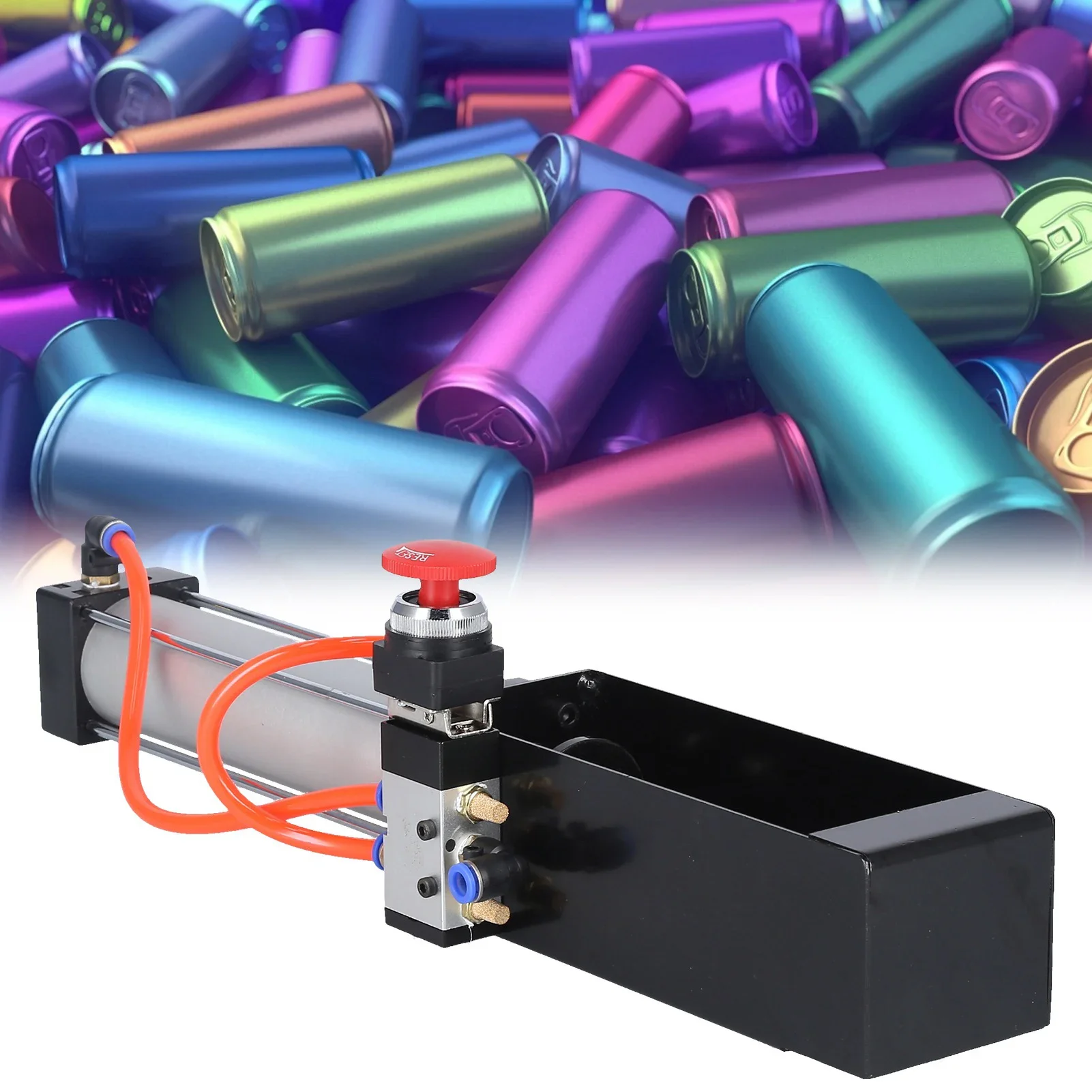 Push Valve Can Crusher Pneumatic Can Crusher Cylinder Push Valve Cans Crushers Eco Friendly Recycling Tool Pneumatic Can Crusher