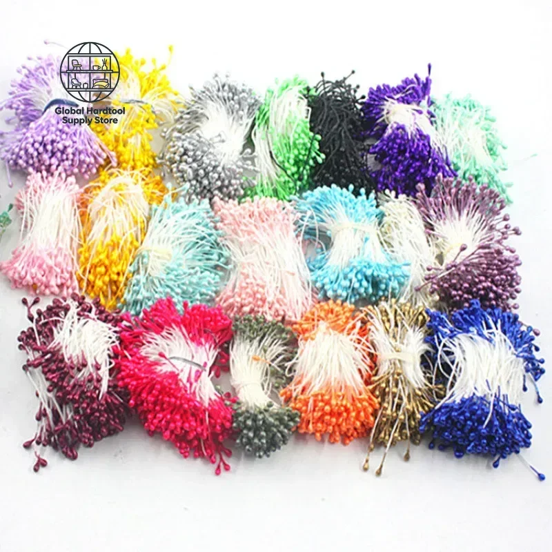 3mm Cotton Thread Gypsum Beads Pearl Rose Flower Core DIY Hair Accessory Material Flower Core Headwear Decoration Craft Supplies