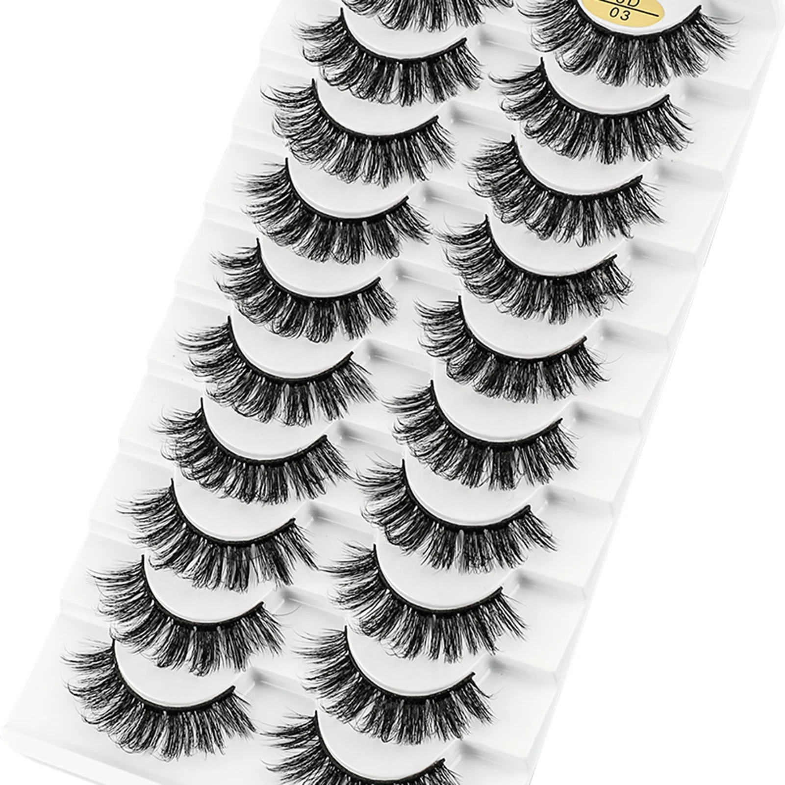 10 paires de faux cils aspect naturel faux cils pour un look élégant et tendance MIAO-US