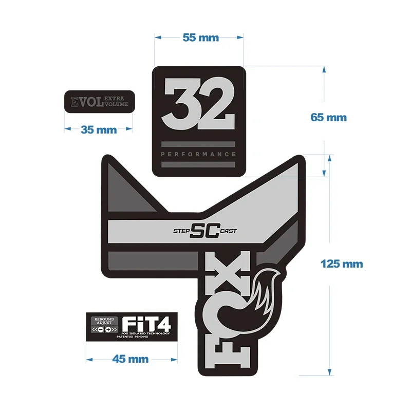 2020 fox32 float factory front fork sticker mountain bike fox 32 SC front fork sticker bicycle sticker