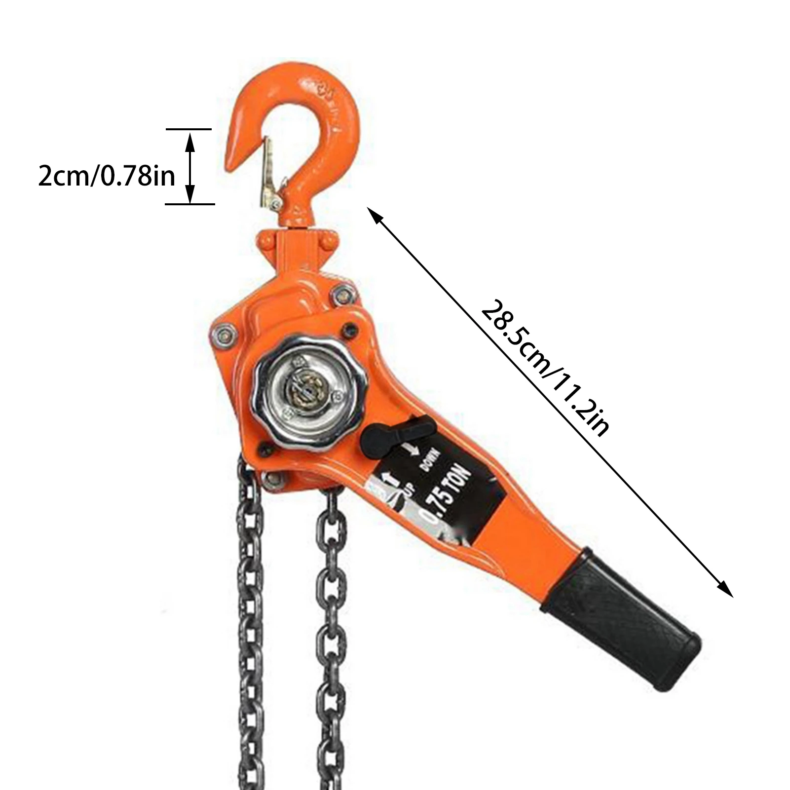 3m Chain Block Hoist Ratchet Hoist Ratchet Lever Pulley Lifting Lifting Weight 750kg