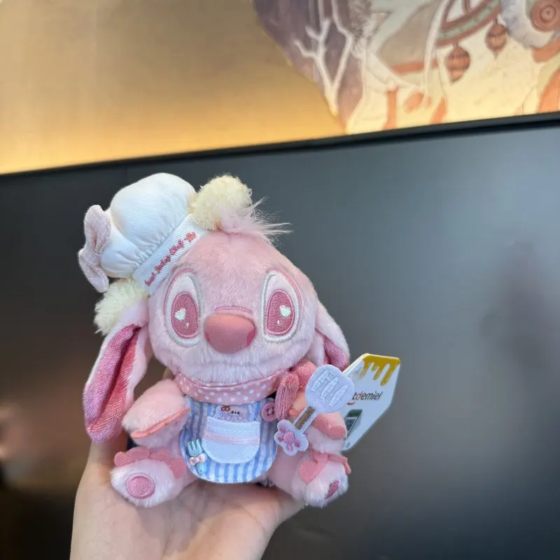 

Disney Stitch Plush Keychain Pink Chef & Baseball Styles Soft Stuffed Toy Bag Pendant Car Decor Gift for Kids Disney Fans