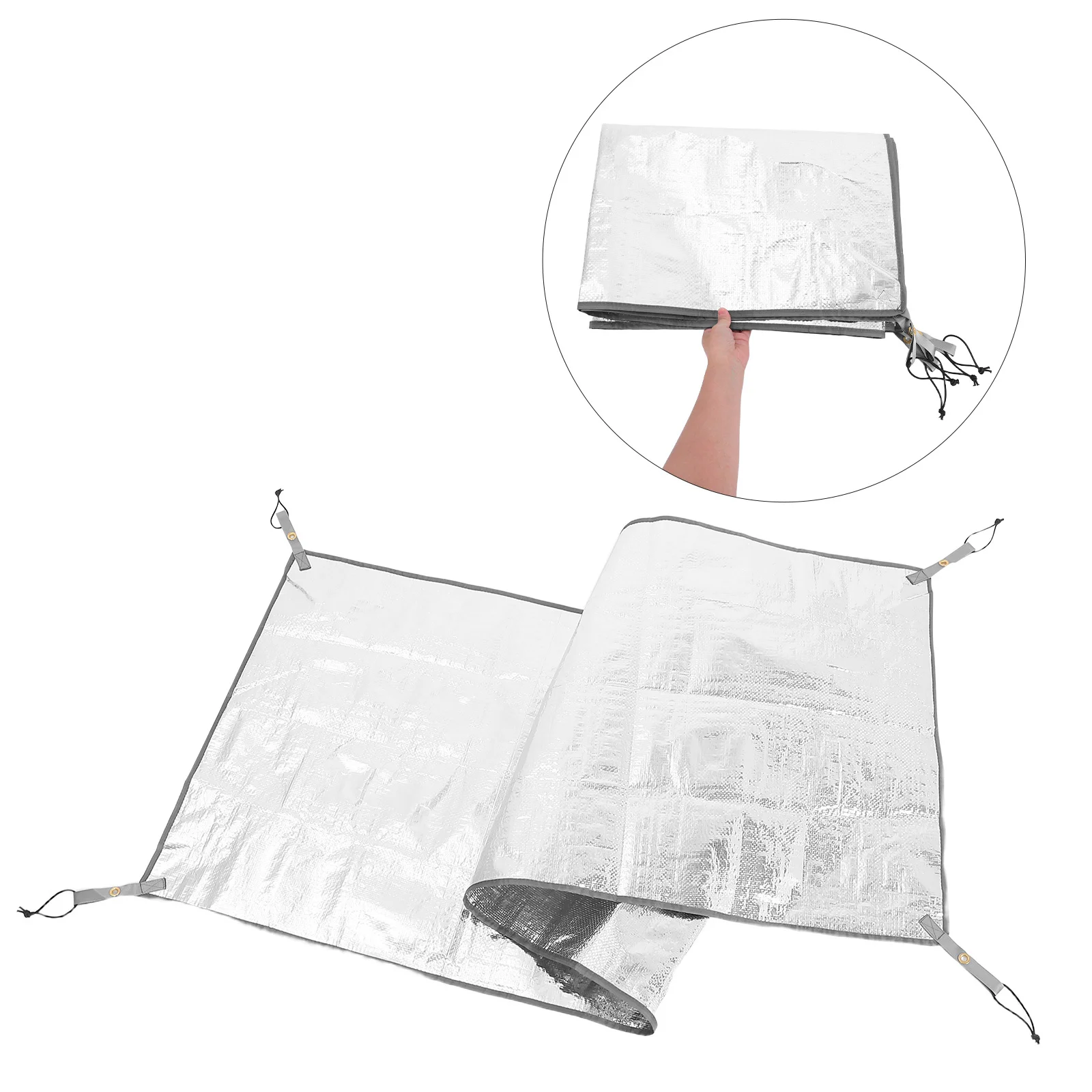 

Pe Aluminum Foil Picnic Mat Foldable Thickened Double-Sided Moistureproof Camping Blanket Waterproof Outdoor Portable Beach Tent