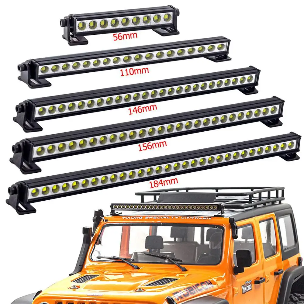 RC Car Roof Lamp Light Bar for 1/10 RC Crawler Car Axial SCX10 90046 TRX4 Redcat Gen8 & Jeep Wrangler Body