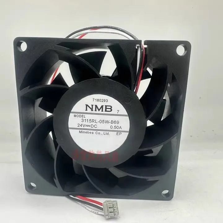 Free shipping original 3115RL-05W-B69 8038 24V 0.50A 8cm suitable for Schneider inverter fan