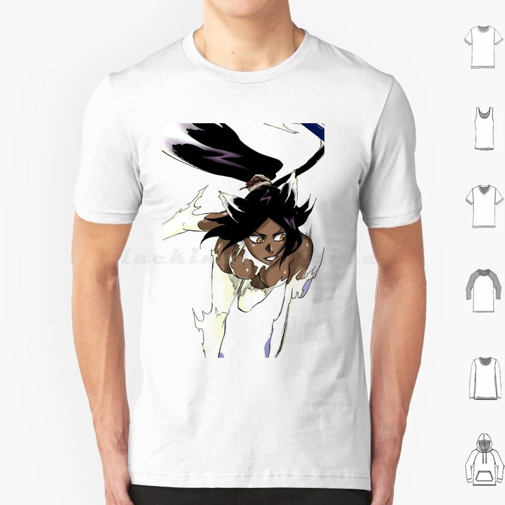 Shihouin Yoruichi T Shirt 6xl Cotton Cool Tee Bleach Shihouin Yoruichi Anime Bleach Anime Yoruichi Manga Bleach Girls Anime