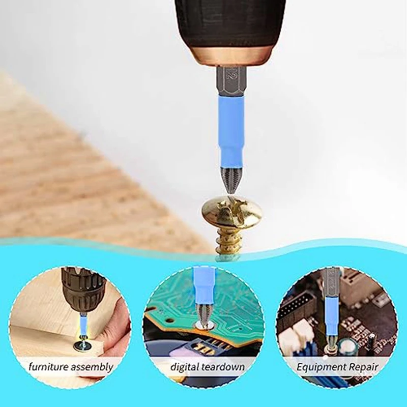 Broca de cabeza Phillips, 10 piezas, cabeza cruzada antideslizante, vástago hexagonal de 1/4 pulgadas, 2 pulgadas/50Mm