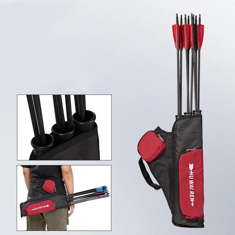 

1pc Archery Quiver Arrows Holder Portable Back Right Hand For Recurve Bow Shooting
