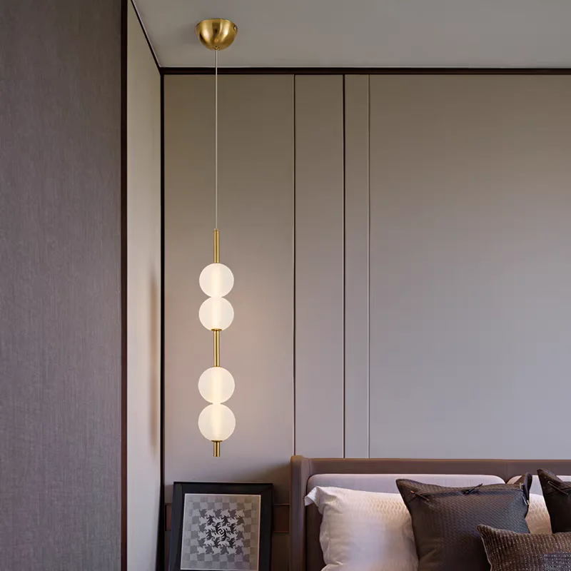 

Magic Bean Pendant Light Creative Personality Simple for Living Room Bedroom Postmodern Wrought Metal Lighting Fixtures