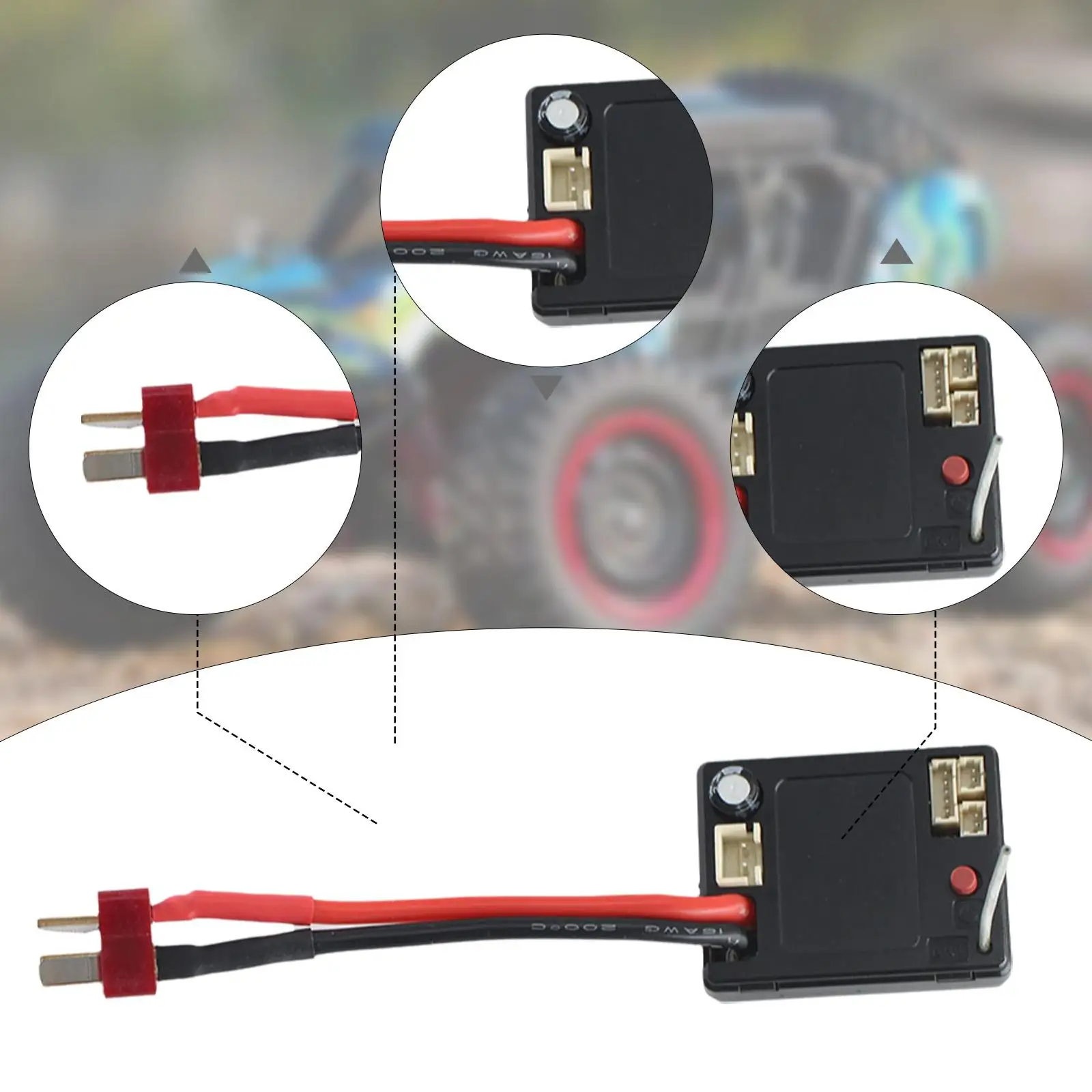 

1:18 Scale RC Car Brushed ESC Replacements DIY Modified Brushed Electric Speeds Controller for 18101 Crawler Car Model