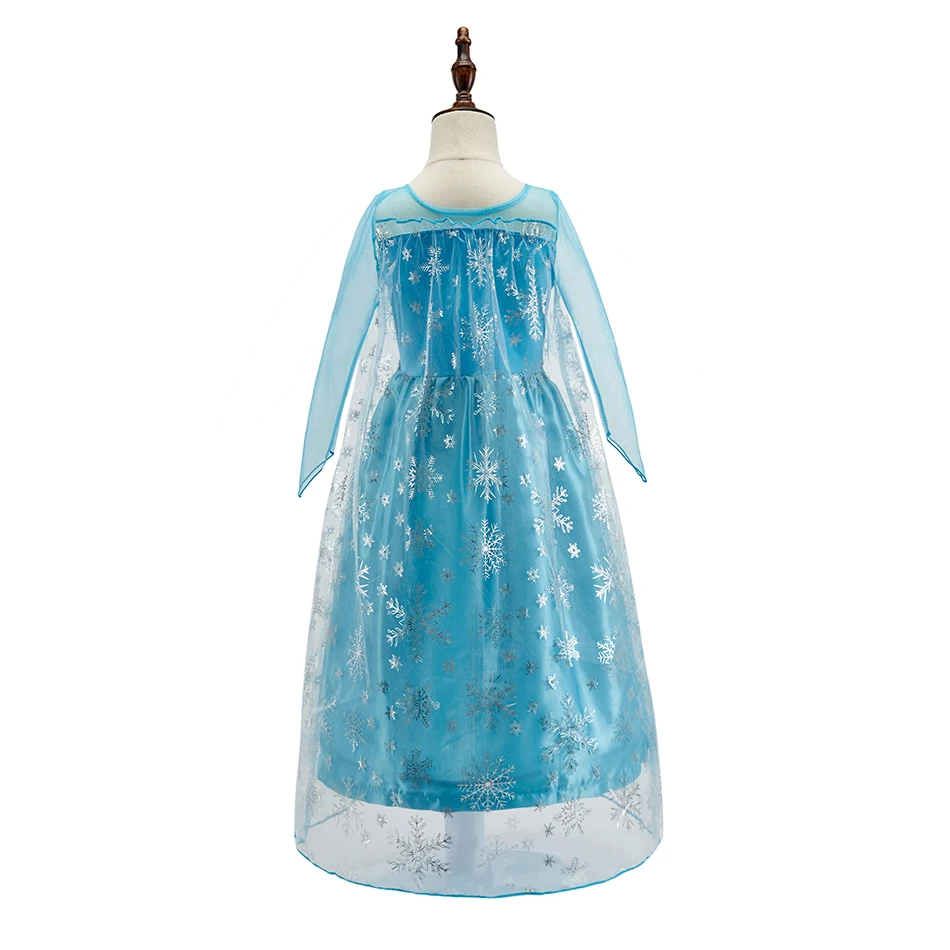 Children Anna Elsa Dress Girls Princess Cosplay Costume Kids Snow Queen Sequined Elegant Dress Girl Christmas Carnival Clothes image 2