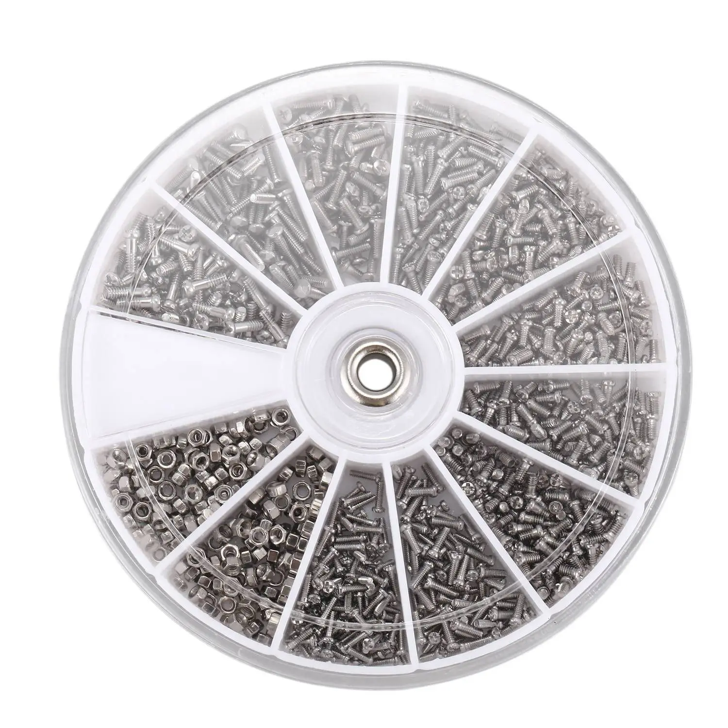 A41I 1000개 스테인리스 스틸 나사 세트 PC 안경 휴대폰용 & 800개 셀프 태핑 나사 세트 M2