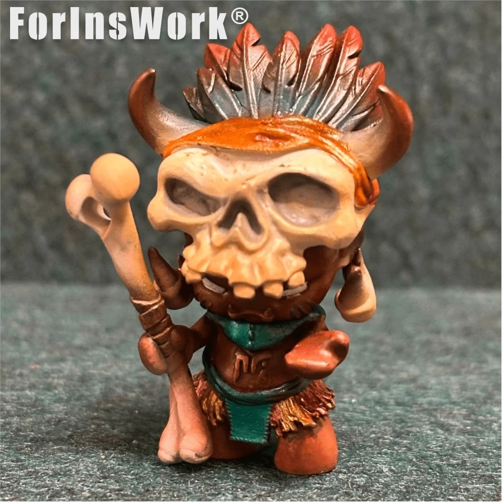 Magnetic Suction Skull Brass Desktop Ornament Original Designed Carved Desktop Fidget Toy