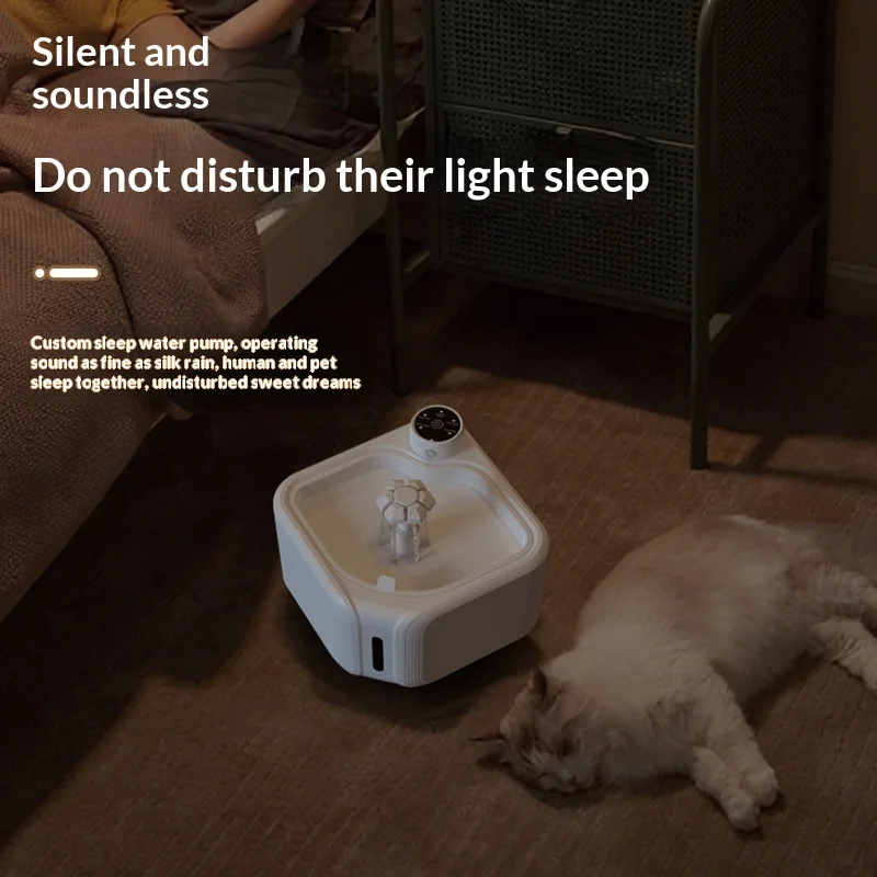 Fuente bebedero automática inalámbrica para gatos y perros, filtro - imagen 3