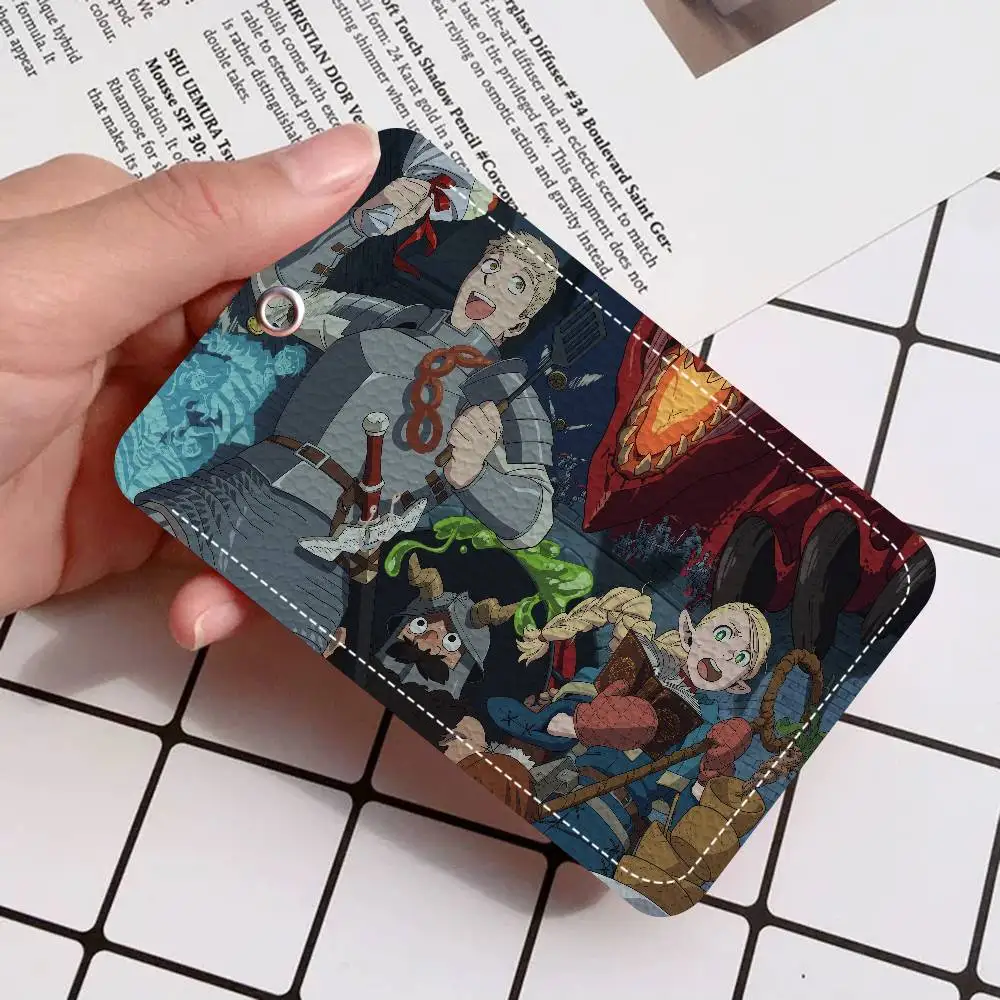 أنيمي لذيذ في الزنزانة بو الجلود الناعمة مستطيلة حامل بطاقة المفاتيح التعريفي مصعد غطاء للحماية الشباب Faion Accory