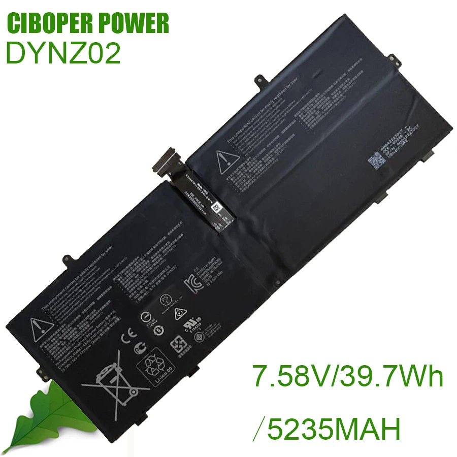 CP Original แท็บเล็ตแบตเตอรี่ DYNZ02 7.58V/39 7WH/5235MAh สำหรับแล็ปท็อป Go 1943 Series