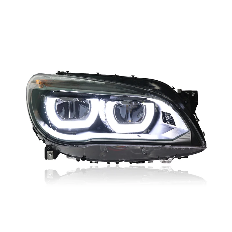 

XDS Best selling LED Strip Angel Eyes Head Light Assembly Front Head Lamp for 7 Series 2009 2010 2011 2012 2013 2014 2015