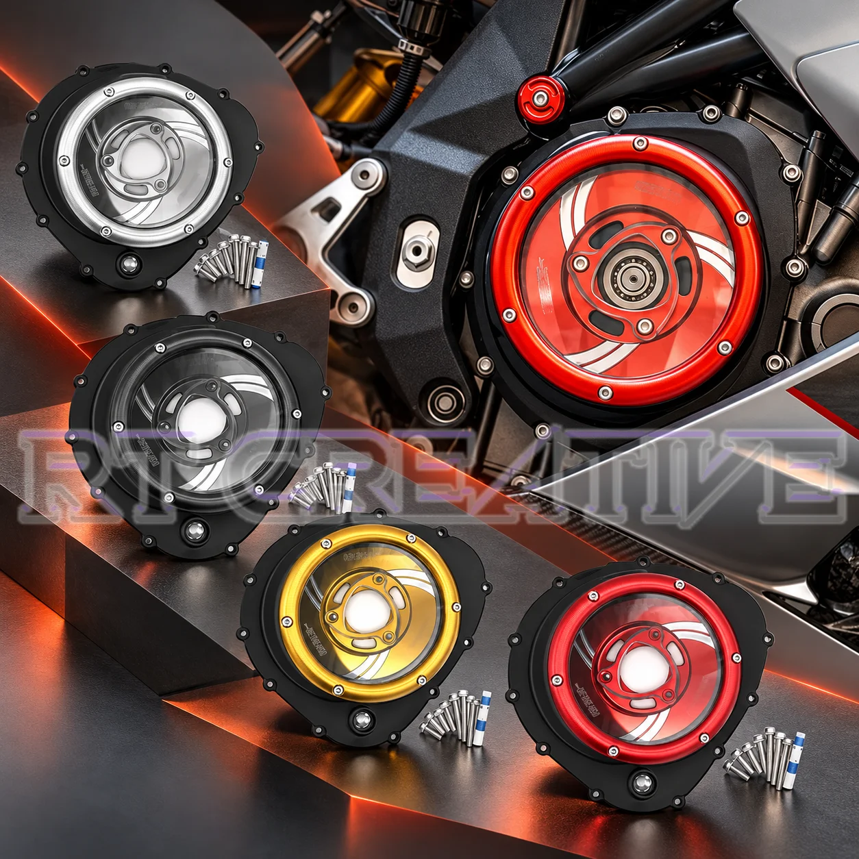 Transparent Clutch-Side Engine Protection Cover for QJMOTOR SRK921RR – Aftermarket Upgrade Part