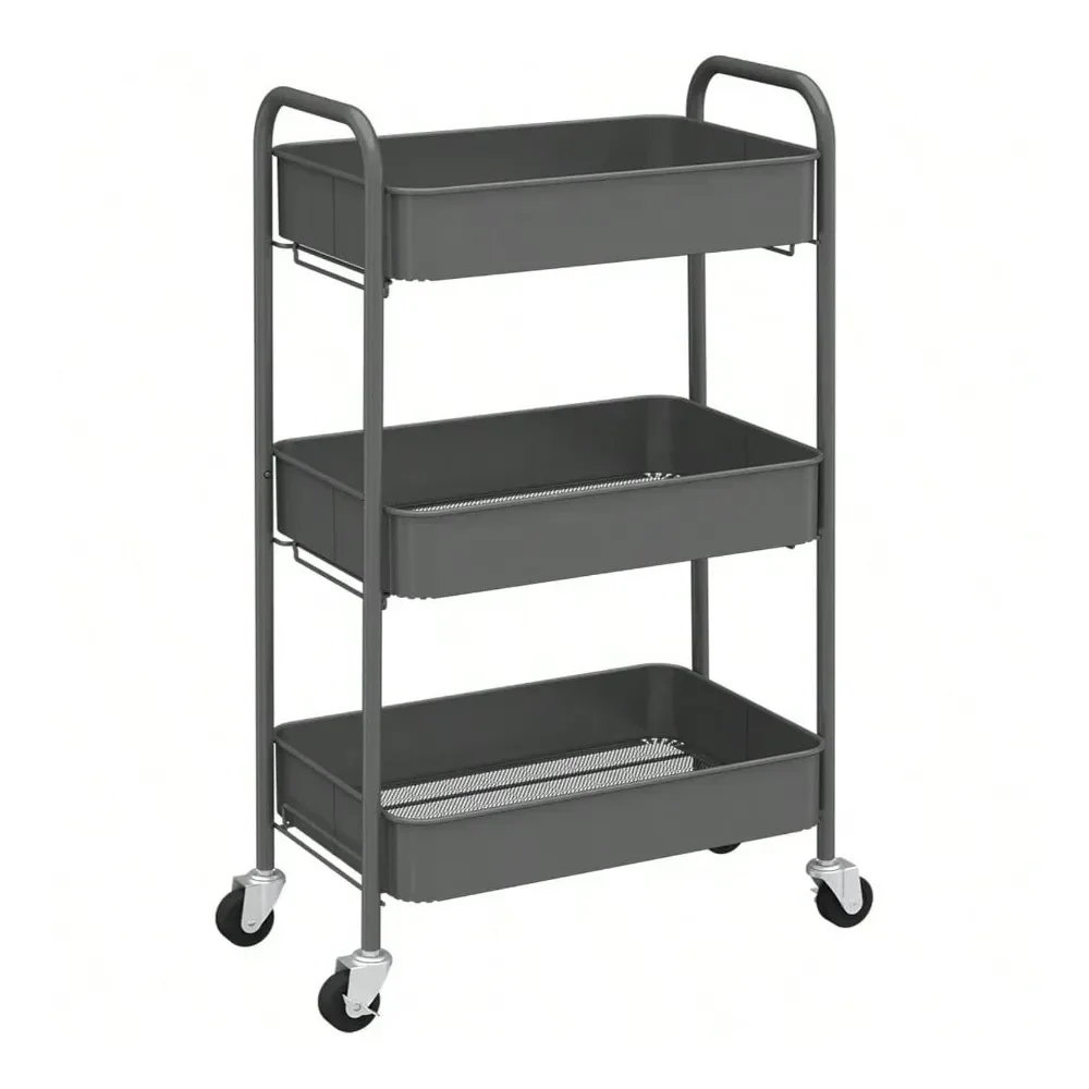 Kitchen Island And Cart Kitchen OrganizersTier Rolling Metal Storage Organizer Mobile Utility Cart, Kitchen Cart With Caster Whe