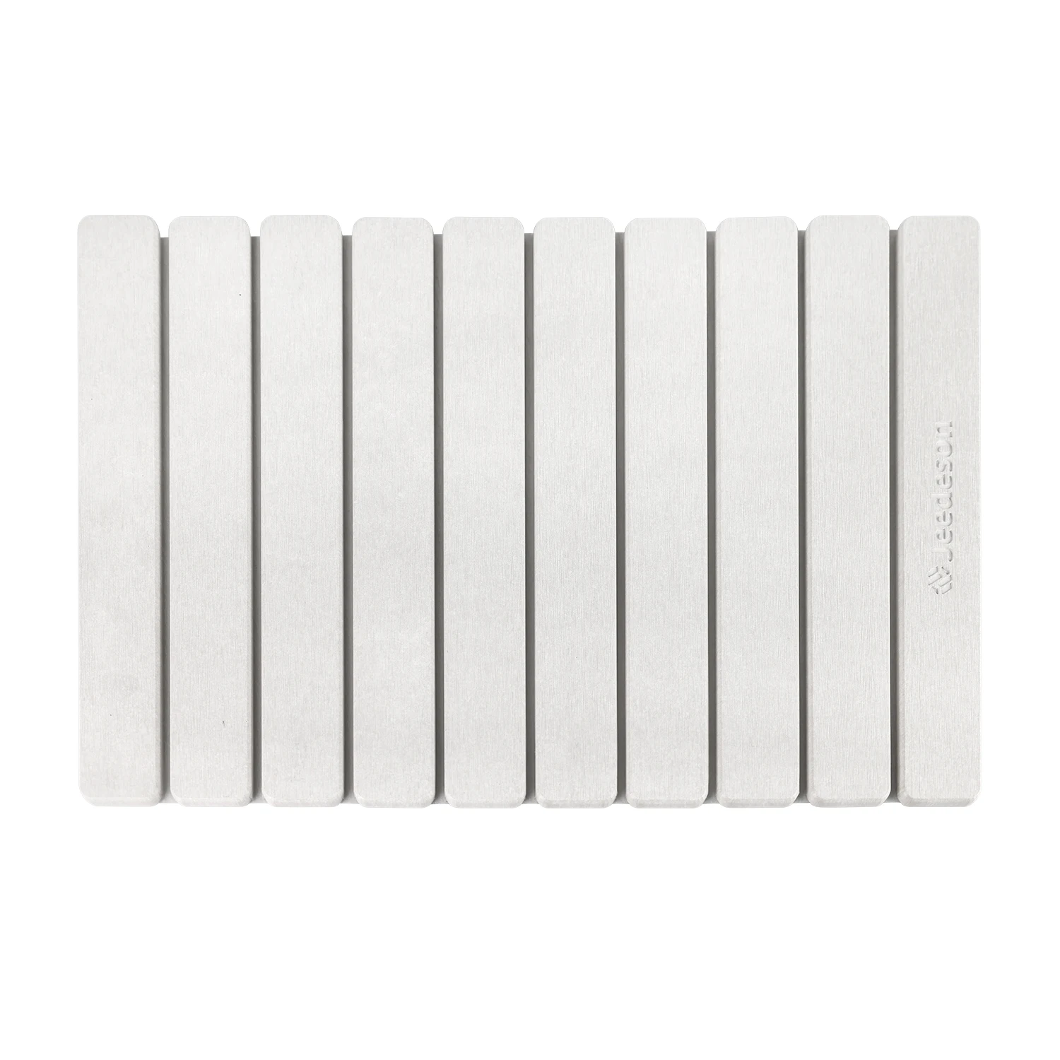 

15.35 in. x 23.62 in. White Stone Bath Mat Super Absorbent Quick-Drying Foldable and space-saving for US