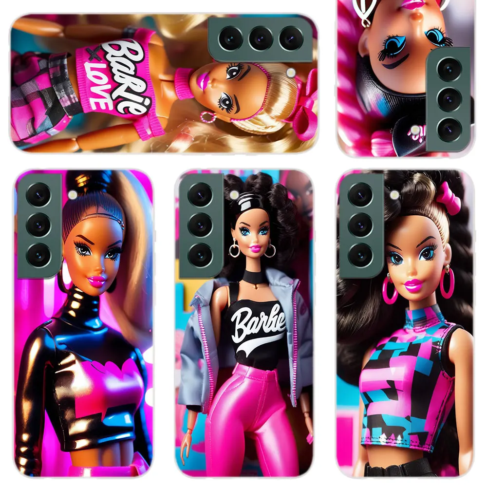 Soft Silicone Phone Case For Apple iPhone 15 14 13 12 11 Pro X XS Max XR Plus Mini Cover Barbie Black Love X Girl